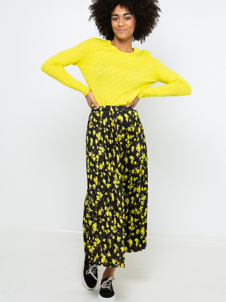 CAMAIEU Crno-žuta uzorirana maksi suknja CAMAIEU