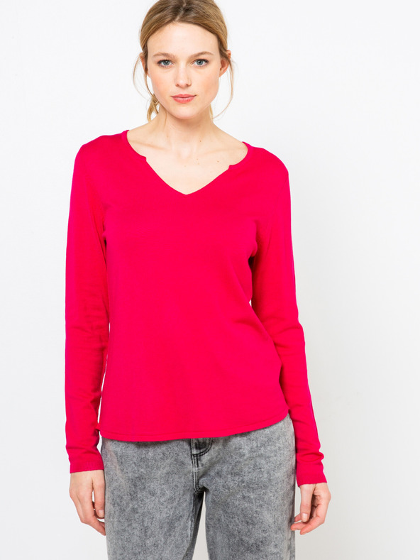 CAMAIEU Ružasti pulover CAMAIEU