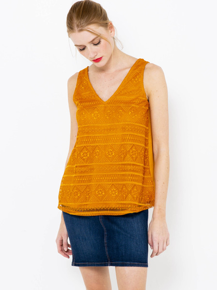 CAMAIEU Narančasta majica bez rukava CAMAIEU