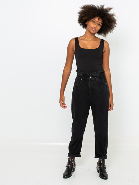 CAMAIEU Crna majica na bretele