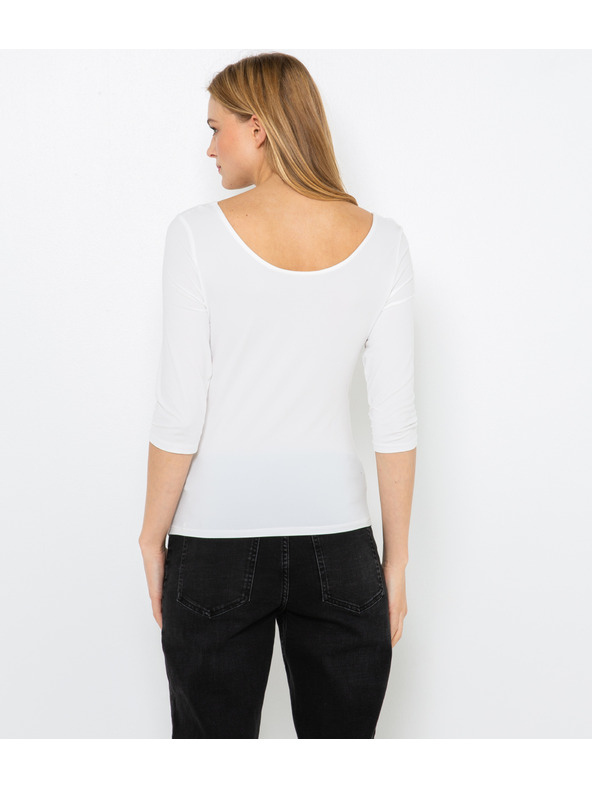 CAMAIEU Bijela majica s 3/4 rukavima CAMAIEU