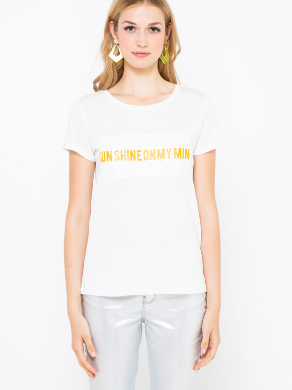 CAMAIEU Bijela majica CAMAIEU