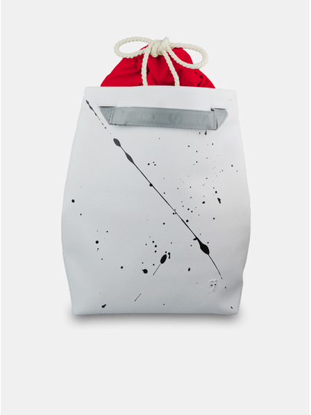 Xiss Bijeli ženski ruksak s uzorkom Xiss Splashed White City Red