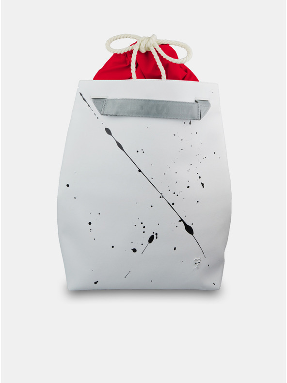 Xiss Bijeli ženski ruksak s uzorkom Xiss Splashed White City Red