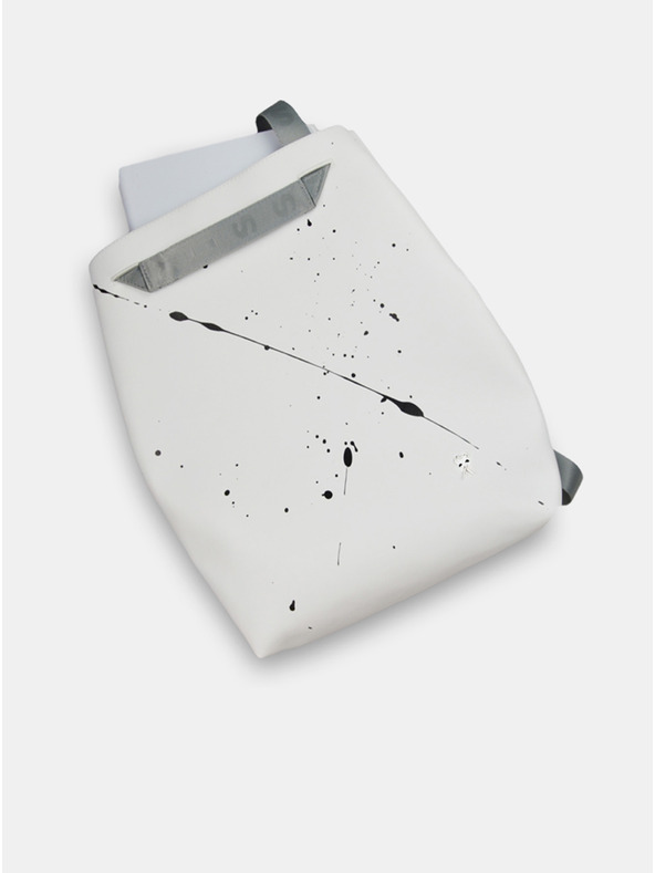 Xiss Bijeli ženski ruksak s uzorkom Xiss Splashed White City Red