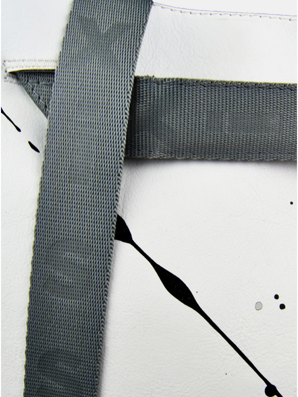 Xiss Bijeli ženski ruksak s uzorkom Xiss Splashed White City Red