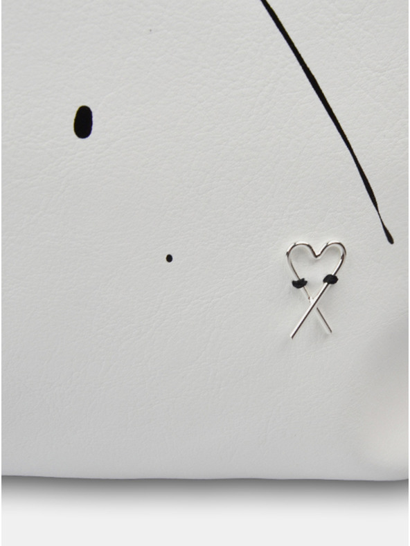 Xiss Bijeli ženski ruksak s uzorkom Xiss Splashed White City Red