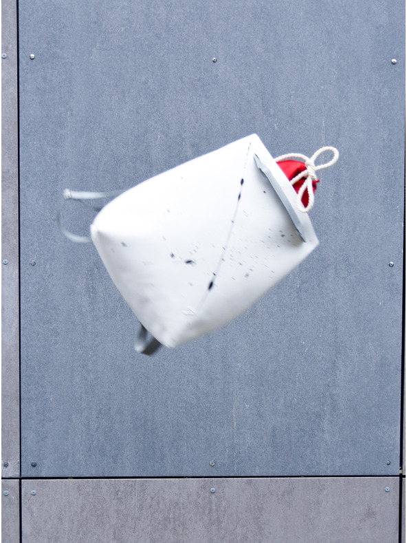 Xiss Bijeli ženski ruksak s uzorkom Xiss Splashed White City Red