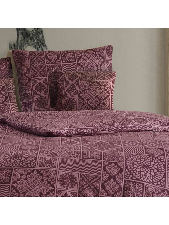 Kvalitex Pamučni set posteljine renforcé 140x200, 70x90cm TOKYO bordo