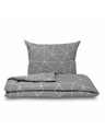 Kvalitex Pamučni set posteljine NORDIC COLLECTION 140x200, 70x90cm GRID sivi