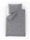 Kvalitex Pamučni set posteljine NORDIC COLLECTION 140x200, 70x90cm GRID sivi