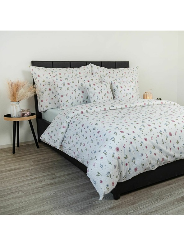 Kvalitex Francuska krep posteljina 240x200, 70x90cm Ljetna livada