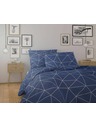 Kvalitex Pamučna posteljina NORDIC COLLECTION 140x200, 70x90cm GRID plava