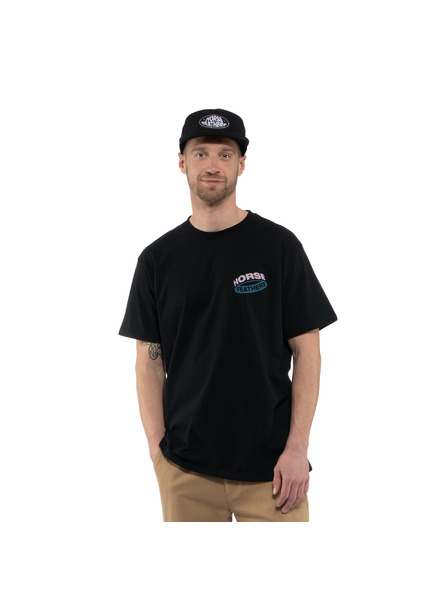 Horsefeathers Majica Orbit crna HORSEFEATHERS