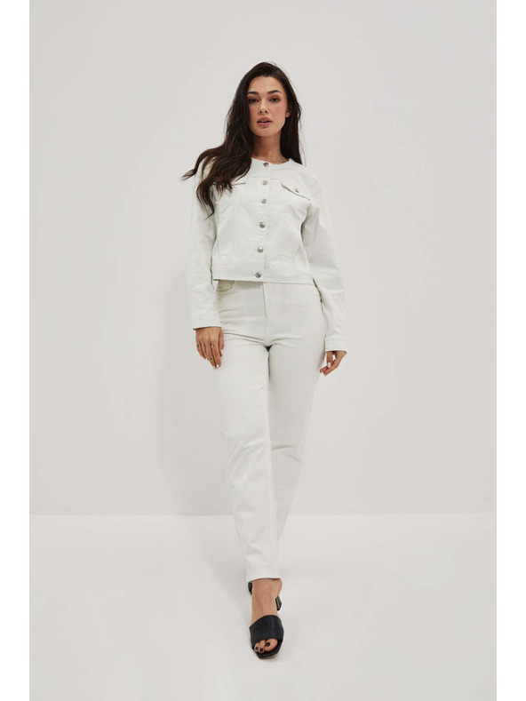 Moodo Bijele ženske mom traperice Moodo