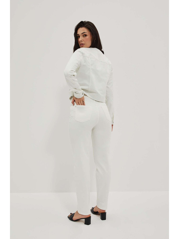 Moodo Bijele ženske mom traperice Moodo