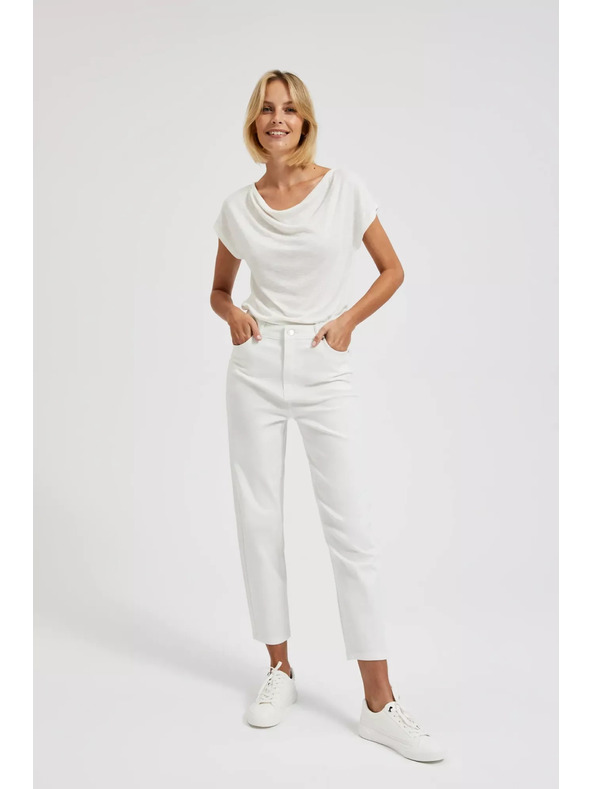 Moodo Ženske traperice Moodo – off white