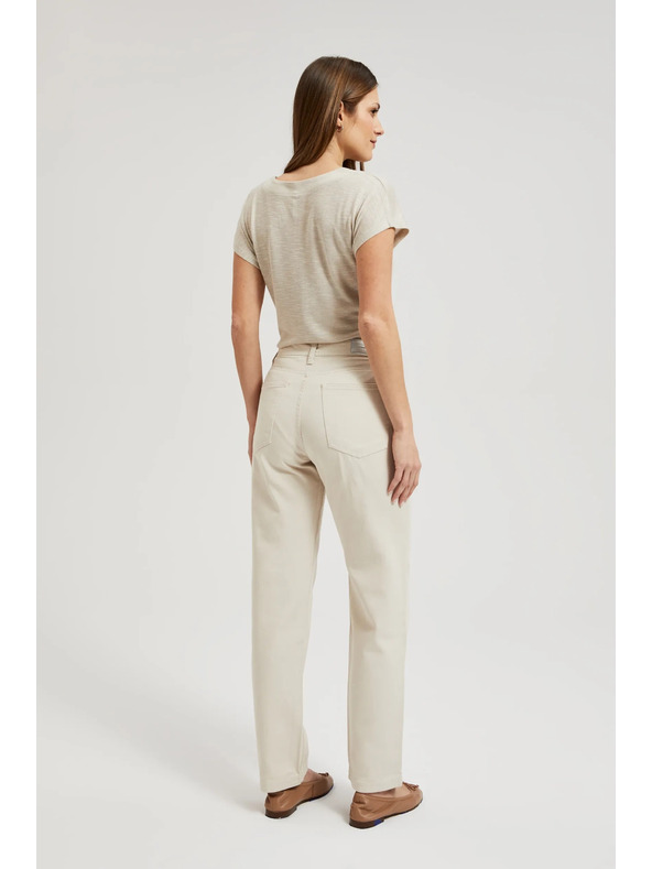 Moodo Ženske traperice Moodo – svijetlo bež