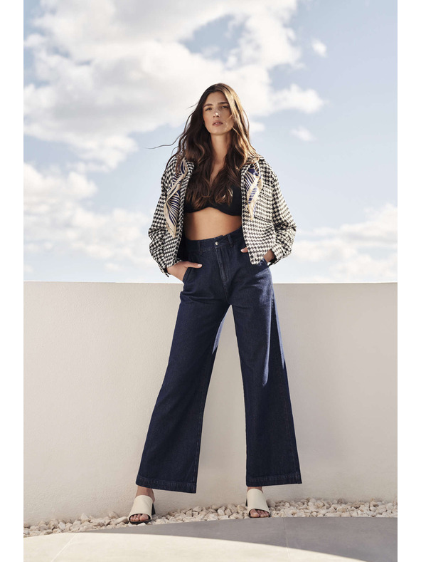 Moodo Ženske traperice Moodo – tamno plave