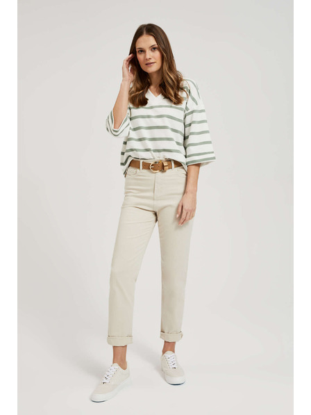 Moodo Ženske traperice Moodo – svijetlo bež