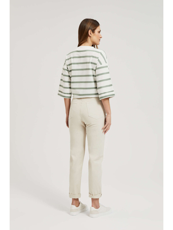 Moodo Ženske traperice Moodo – svijetlo bež