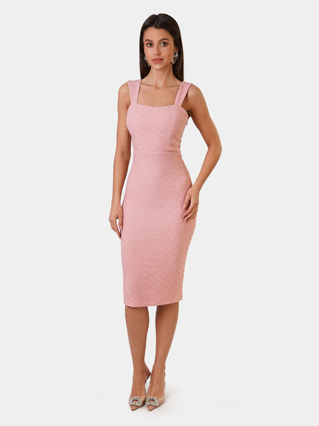 Edoti CHANTAL midi haljina - puder roza