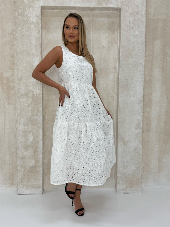 Edoti Richelieu maxi haljina - bijela