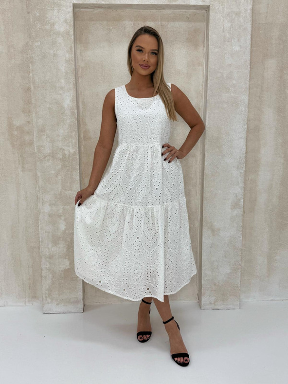 Edoti Richelieu maxi haljina - bijela