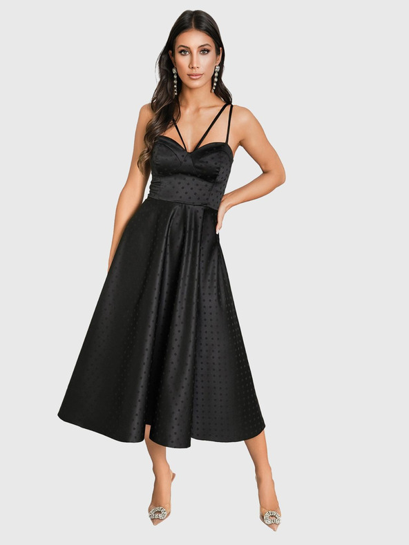 Edoti MARILYN midi haljina s točkicama - crna