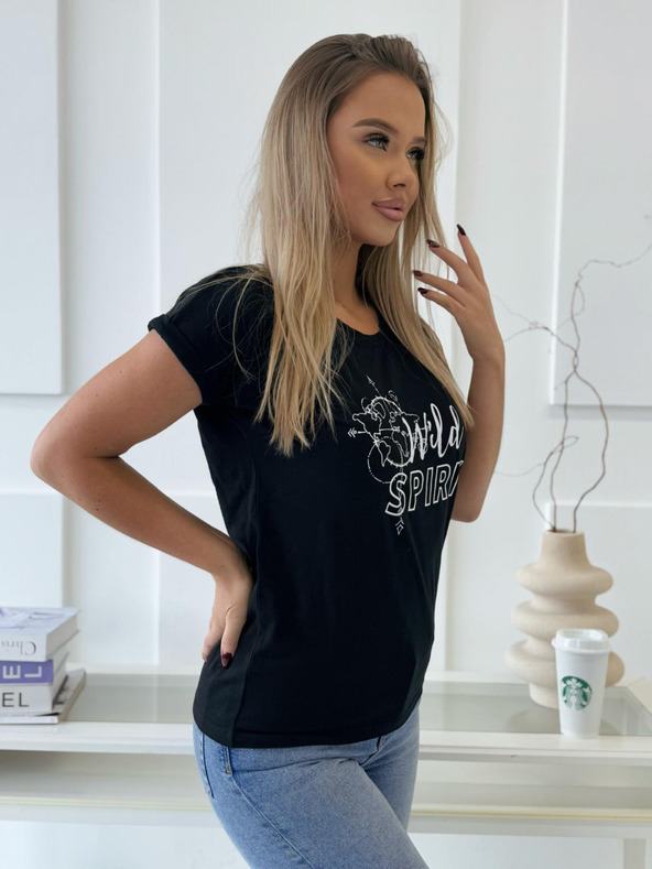 Edoti Majica s tiskom - crna