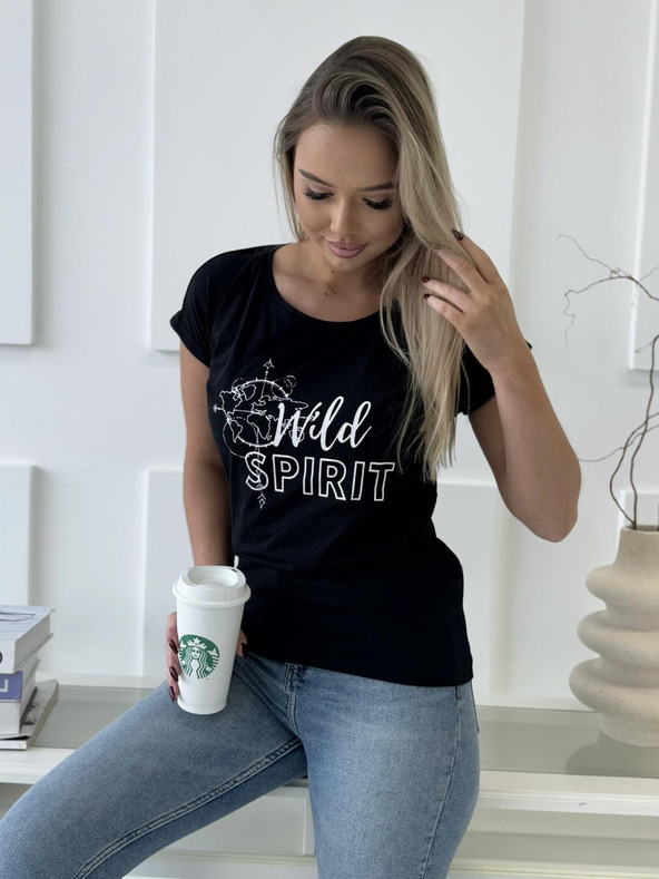 Edoti Majica s tiskom - crna