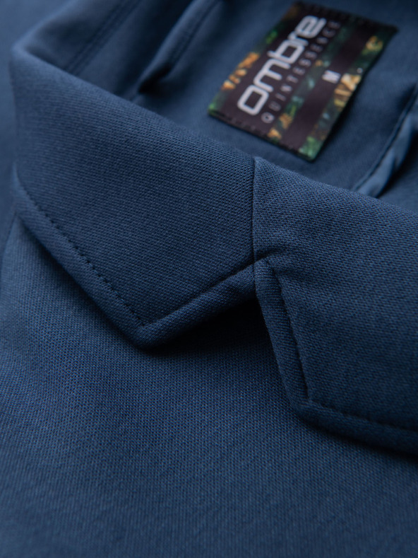 Ombre Clothing Muški plavi sako SLIM s finom teksturom