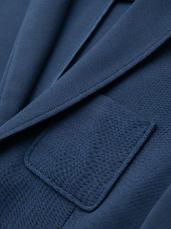 Ombre Clothing Muški plavi sako SLIM s finom teksturom