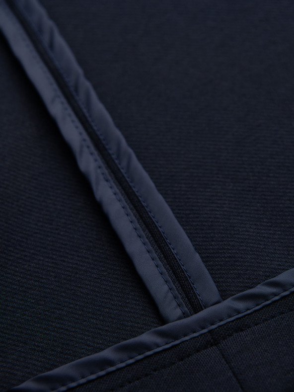 Ombre Clothing Muški tamno plavi sako SLIM od fino strukturiranog pletiva