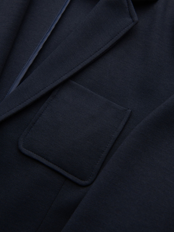 Ombre Clothing Muški tamno plavi sako SLIM od fino strukturiranog pletiva