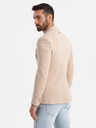 Ombre Clothing Muški bež sako SLIM od fino strukturiranog pletiva