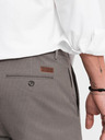 Ombre Clothing Muške chino hlače REGULAR FIT s finom strukturom - sive