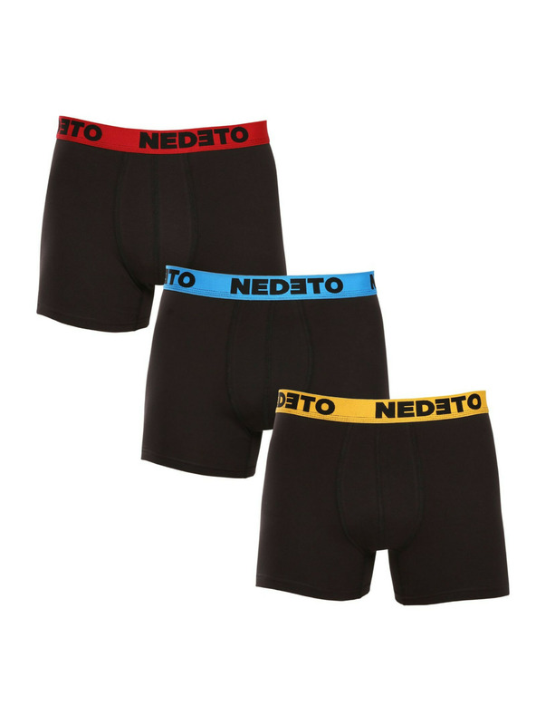 Nedeto Set od tri - muške bokserice Nedeto crne