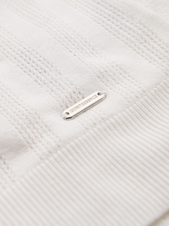 Ombre Clothing Muška polo majica sa zatvaračem na izrezu - bijela