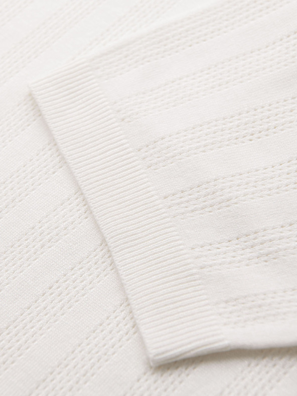 Ombre Clothing Muška polo majica sa zatvaračem na izrezu - bijela