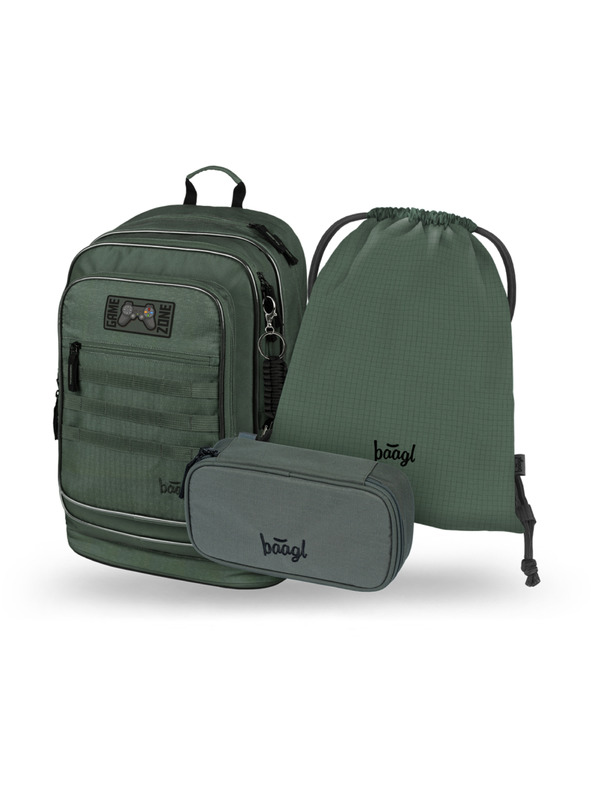 BAAGL  BAAGL SET 3 Cubic Grove: ruksak, pernica, torba