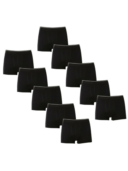 Nedeto Set od deset - (8+2 besplatno) muške bokserice Nedeto basic crne