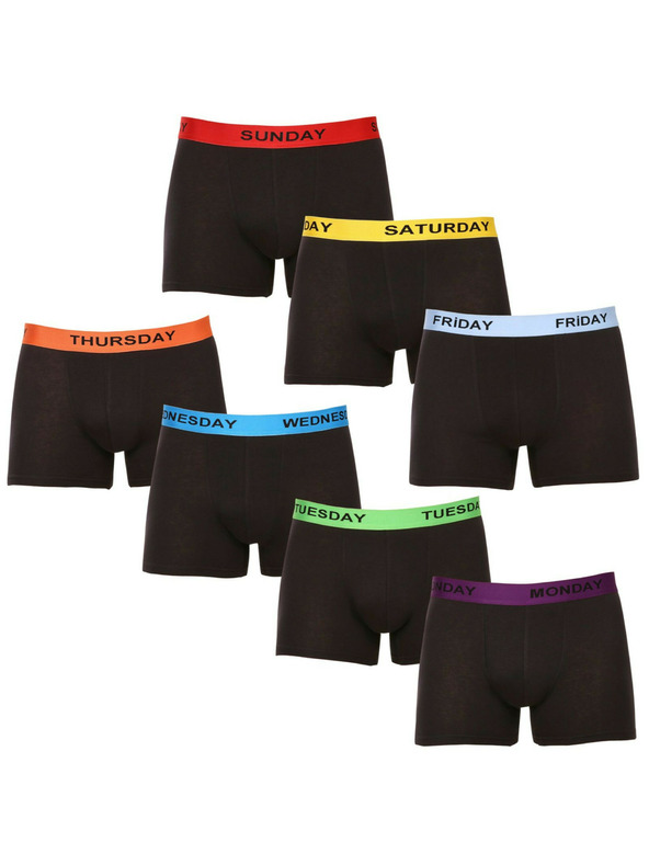 Nedeto Set od sedam - muške bokserice Nedeto crne