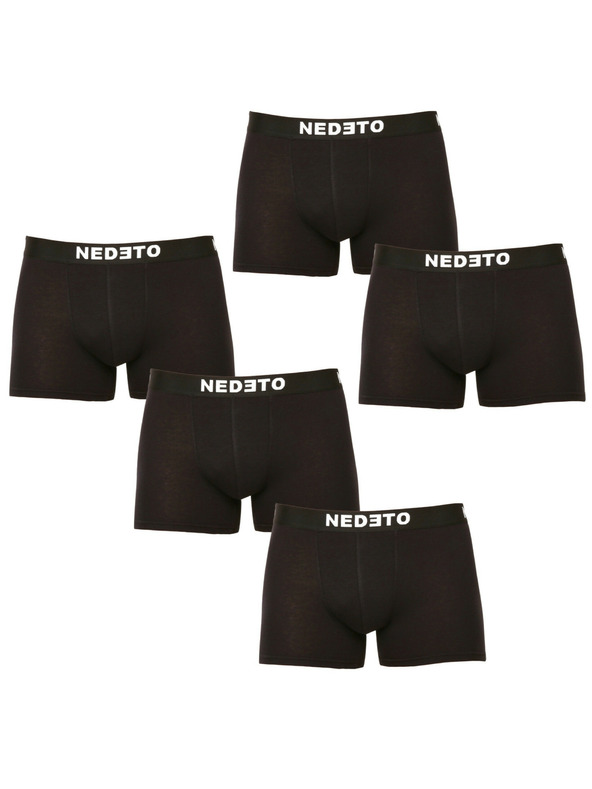 Nedeto Set od pet - muške bokserice Nedeto crne