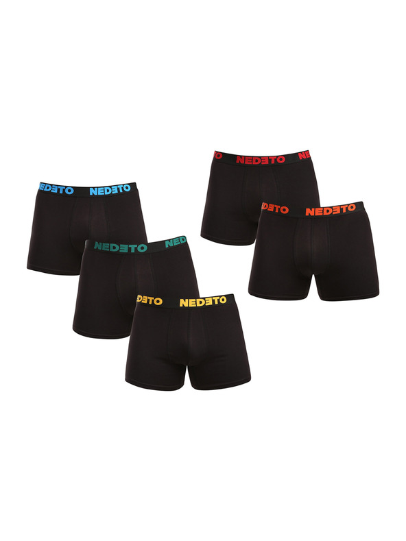 Nedeto Set od pet - muške bokserice Nedeto crne