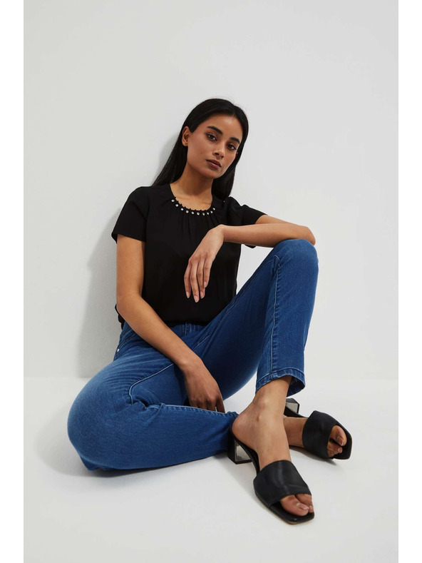 Moodo Ženske traperice Moodo – tamno plave