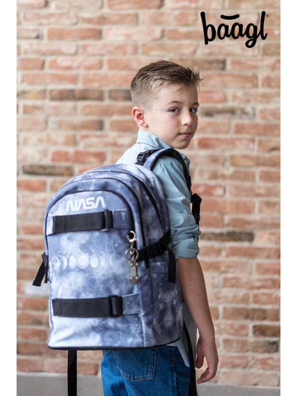 BAAGL  BAAGL 5 SET Skate NASA Grey: ruksak, pernica, futrola, vrećica, fascikl
