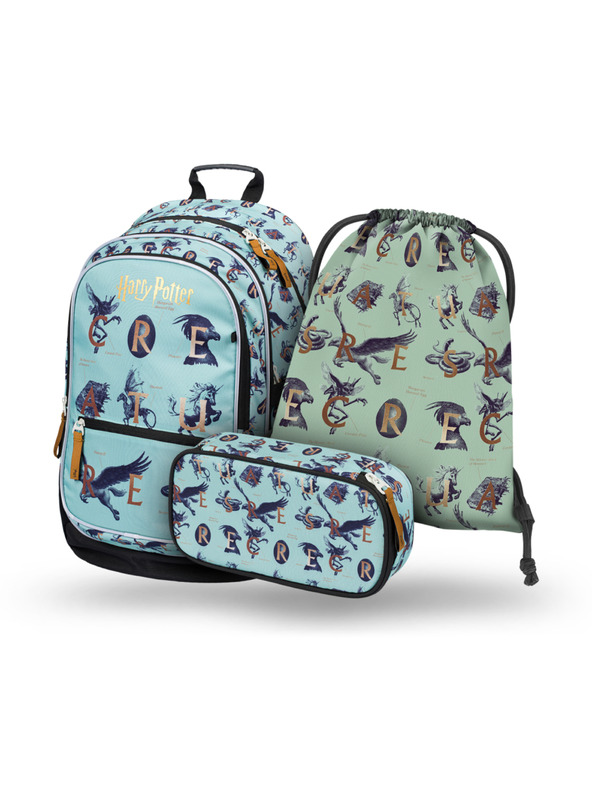 BAAGL  BAAGL 3 SET Core Harry Potter Fantastična bića: ruksak, pernica, vrećica