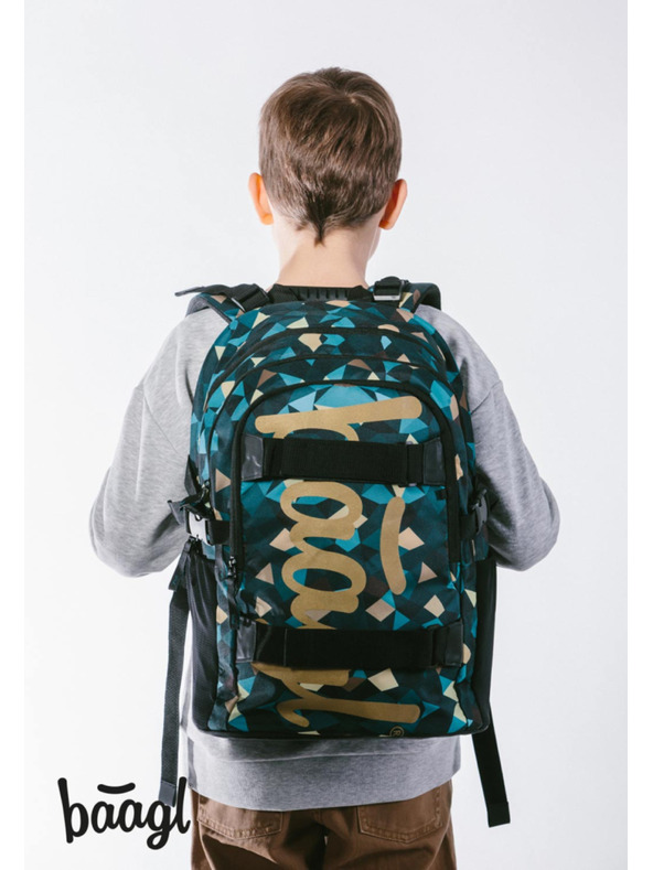 BAAGL  BAAGL 3 SET Skate Polygon: ruksak, pernica, vrećica