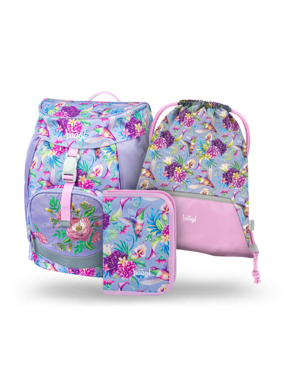 BAAGL  BAAGL 3 SET Airy Kolibri: ruksak, pernica, vrećica